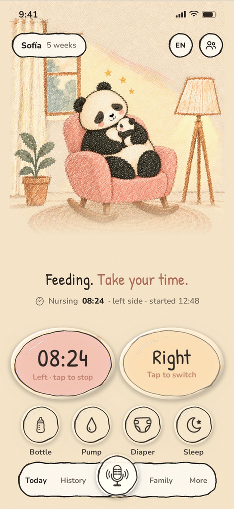 PandaMama nursing timer